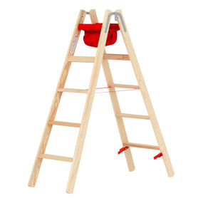 Holz-Stufenstehleiter 2x5 Sprossen