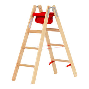 Holz-Stufenstehleiter 2x4 Sprossen