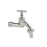 MS Auslaufventil Knebelgriff chrom matt "1/2""AG x 3/4""AG x 1/2""T"