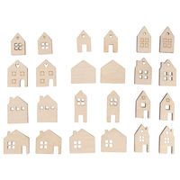 Holz Streuteile MiniHaus natur 24St 2,5-3,5cm sortiert