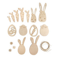 Holz Girlande Ostern natur 1,8-11,8cm