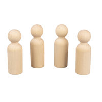 Rohholz Figurenkegel natur 7,7cm 4St