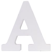 MDF Buchstabe A weiß 10,9x2x11cm