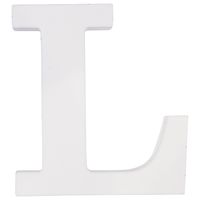 MDF Buchstabe L weiß 9,7x2x11cm