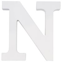 MDF Buchstabe N weiß 10,9x2x11cm