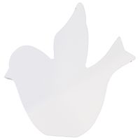 MDF Symbol Vogel weiß 9,8x2x11cm