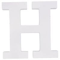 MDF Buchstabe H weiß 11x2x11cm
