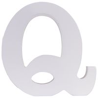 MDF Buchstabe Q weiß 10,3x2x11cm
