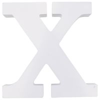 MDF Buchstabe X weiß 11x2x11cm