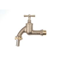 MS Auslaufventil 1/2"AG x 3/4"AG x 1/2"T blank matt, Knebelgriff