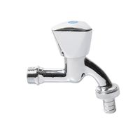 MS Auslaufventil 1/2 "AGx3/4"AGx1/2"T chrom, Haubengriff