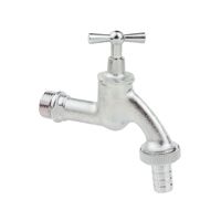 MS Auslaufventil 3/4"AG x 1"AG x 3/4"T chrom matt, Knebelgriff