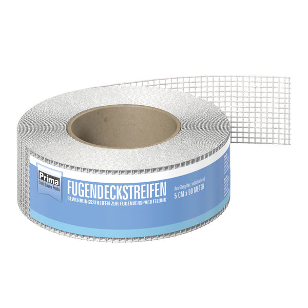 Prima Fugendeckstreifen, 5cm x 90m selbstklebend aus Glasgitter