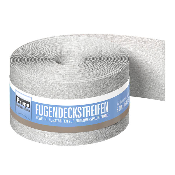 Prima Fugendeckstreifen, gelocht aus Glasfaser, geschlossen, 5cm x 25m