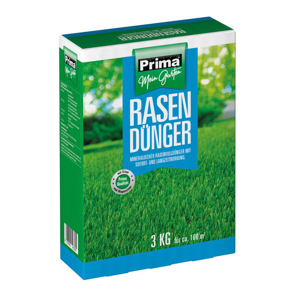 Prima Rasendünger m.SW u.LZW 3kg NPK 18+5+13 (+10%S+1%Fe) Faltschachtel