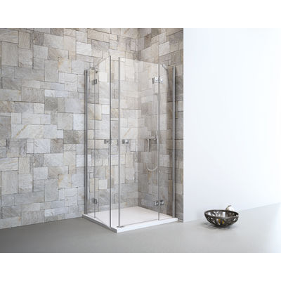 Prima EV Eckeinstieg Tür+FT 80x80cm 2 Drehtüren, 2 Festteile,H192,8cm, EuroV
