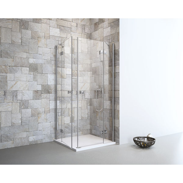 Prima EV Eckeinstieg Tür+FT 80x80cm 2 Drehtüren, 2 Festteile,H192,8cm, EuroV