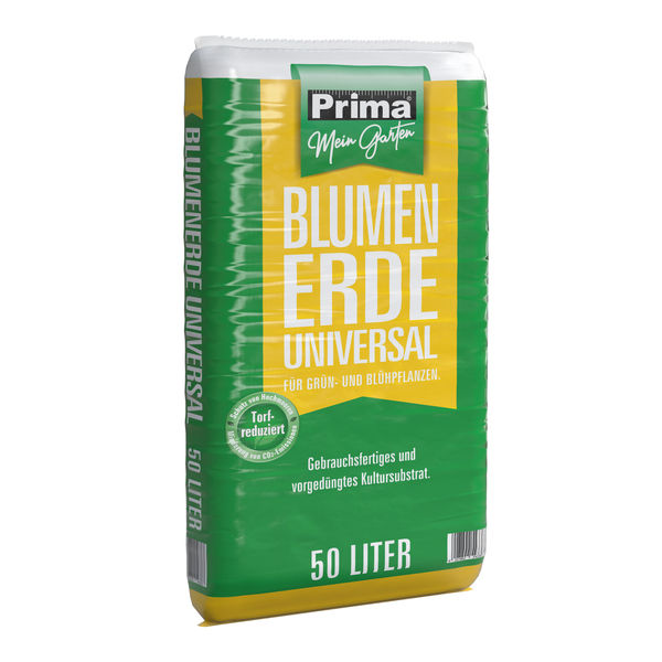 Prima Universal Blumenerde Torfred. 50l Rez. 30% Torf und 70% Torfersatzstoffe