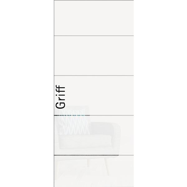 Prima Glas-ST Stripes klar 935x2183mm 4 Str.klar/Fl.matt ESG grün 8mm o. Bohr.