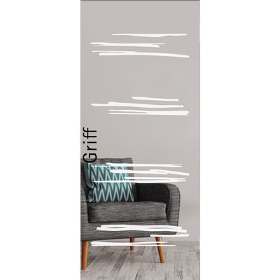 Prima Glas-ST Linea 935x2183mm Linienmotiv ESG grün 8mm ohne Bohrungen