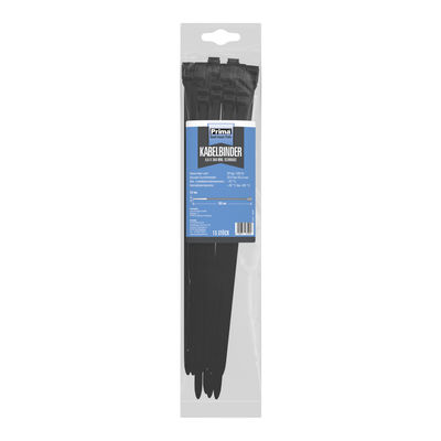 Prima Kabelbinder 9x360mm extra stark schwarz, 15 Stück