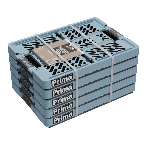 Prima Profi-Klappbox 45L blau/anthrazit mit Softgriffen 54x37x28cm