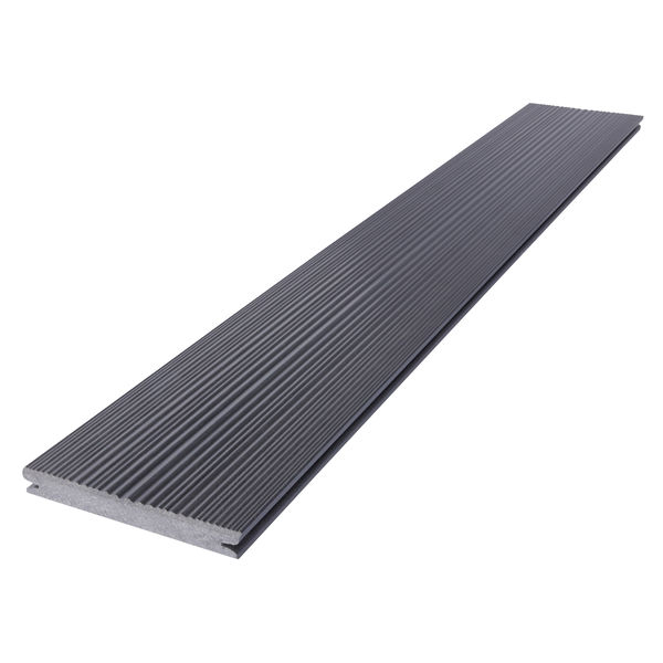 Prima WPC Diele Maesto gr 19x145x4000 mattiert, strukturiert und gewellt grau