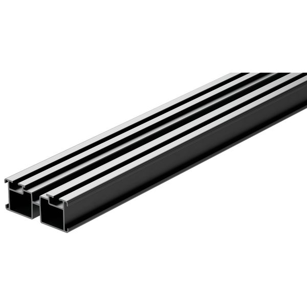 Prima Aluschiene 60x25x2000mm schwarz ECO Standard, ohne Wasserablauf