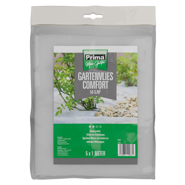 Prima Gartenvlies Comfort 50g 5x1m weiß gefaltet