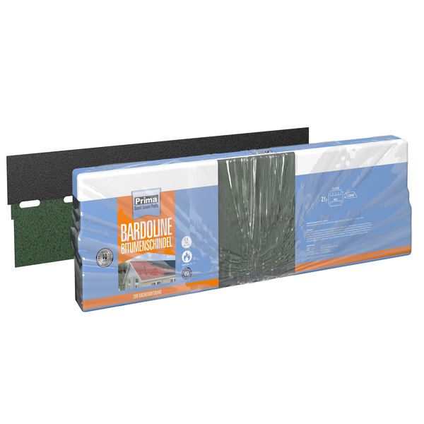 Prima Bitumenschindeln Rechteck grün geflammt