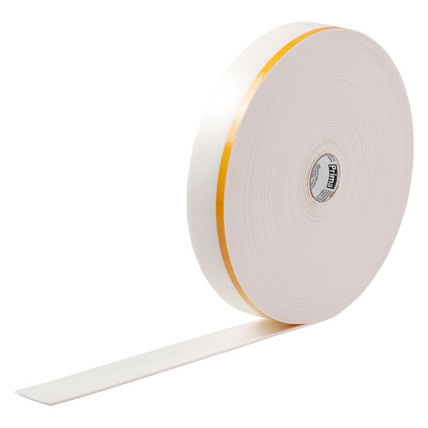 Prima Trennstreifen 50 mm br. Ro=30m mit 10mm Selbstklebestreifen weiß