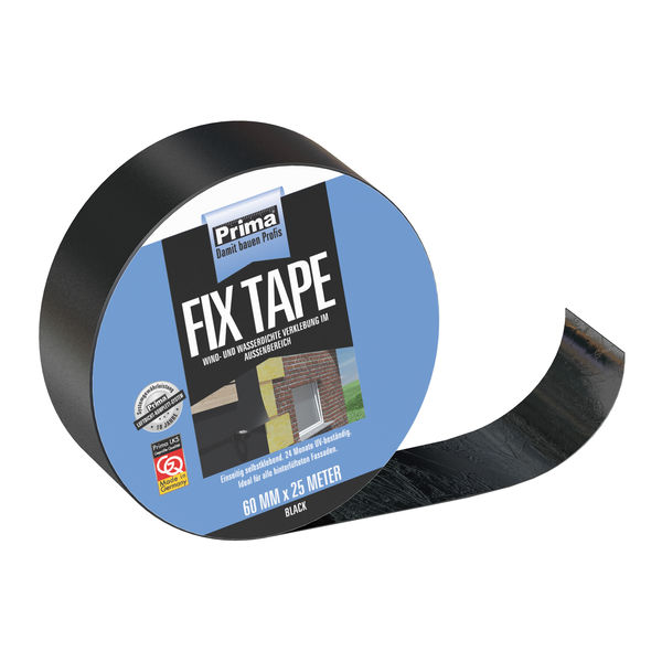 Prima FIX Tape black 60mm 25m Verklebung von Außen
