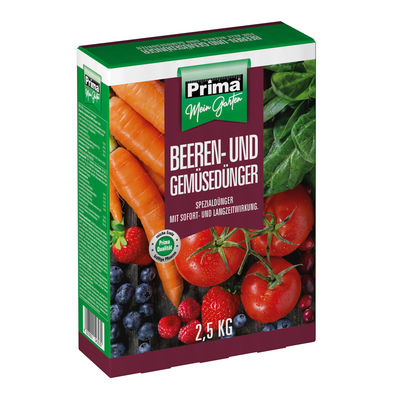 Prima Beeren- & Gemüsedünger 2,5kg NPK 7+4+9 (+3) Faltschachtel