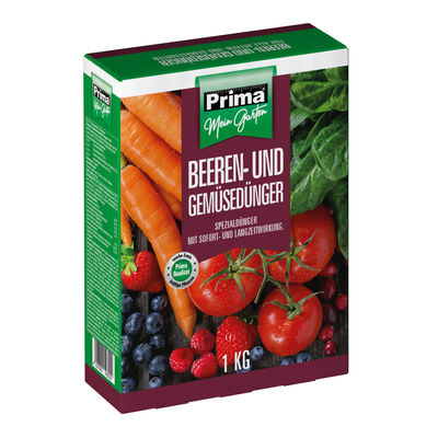 Prima Beeren- und Gemüsedünger 1kg NPK 7+4+9 (+3) Faltschachtel