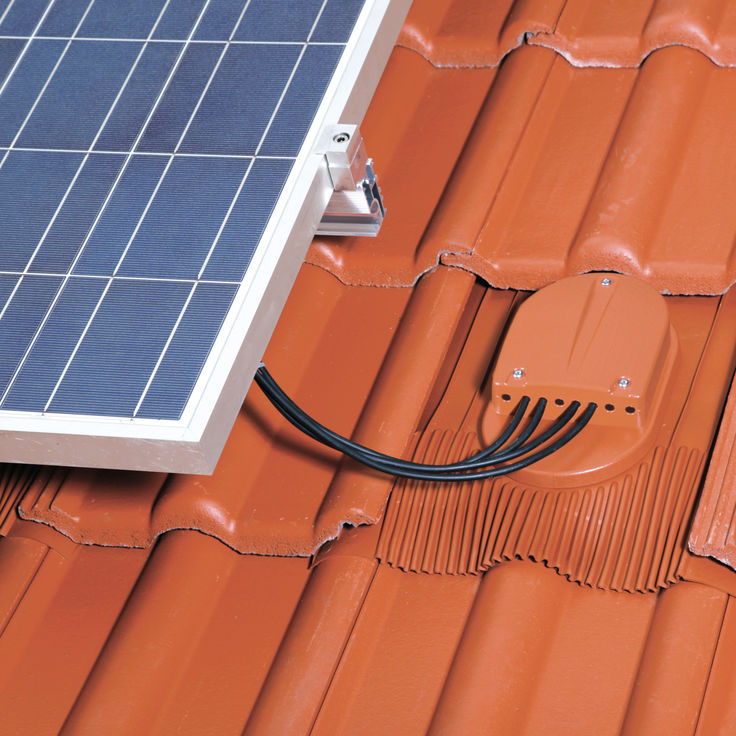Kabelanschluss der Solaranlage