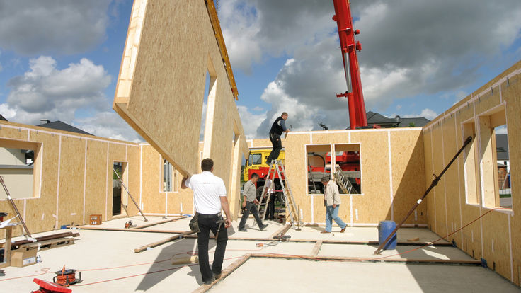 Funktionsholz-Konzept für Hausbau