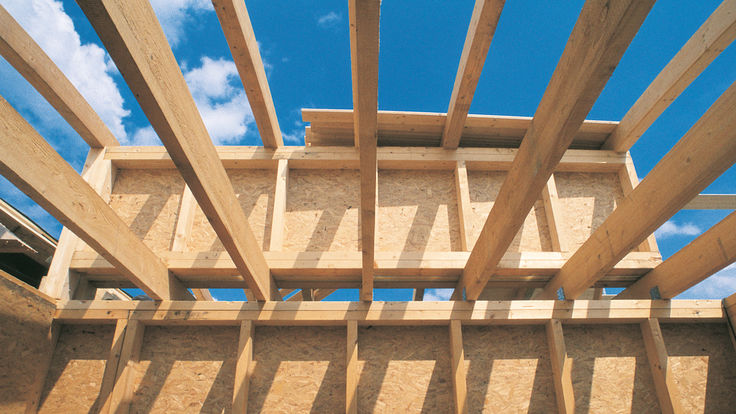 Hausbau mit Konstruktionsholz