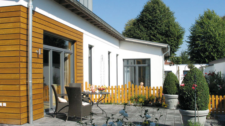 Haus mit Fassadenpaneele