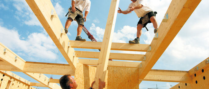 Hausbau mit Konstruktionsholz