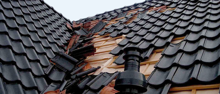 Dach mit Sturmschaden