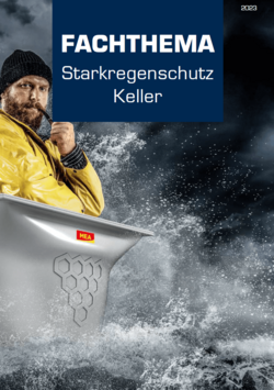 Titelbild des Katalogs: Fachthema Starkregenschutz Keller