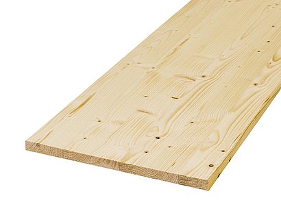 Massivholz Stollen Holzpfosten Fichte 2450x45x95mm aus Leimholz 