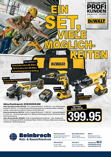 Titelseite: Dewalt – Profiangebote im Februar