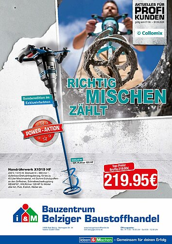 Titelseite: Collomix – Profiangebote im April
