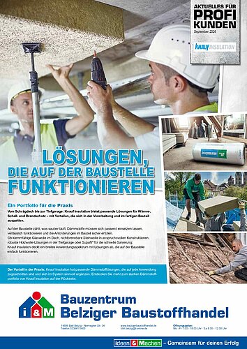 Titelseite: Knauf Insulation – Profiangebote im September