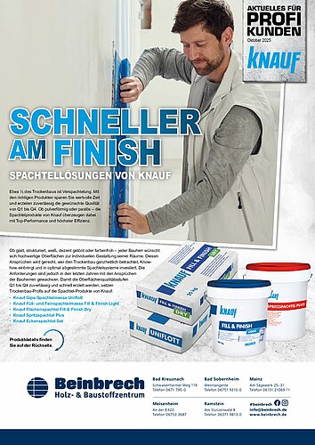 Titelseite: Knauf Gips – Profiangebote im Oktober