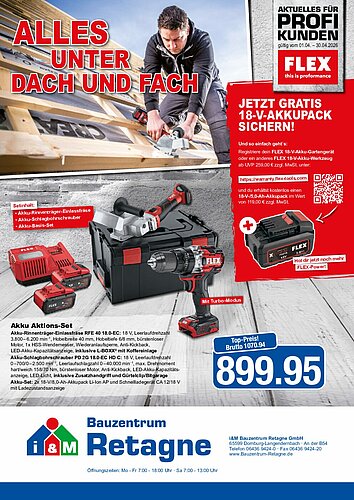 Titelseite: FLEX – Profiangebote im April