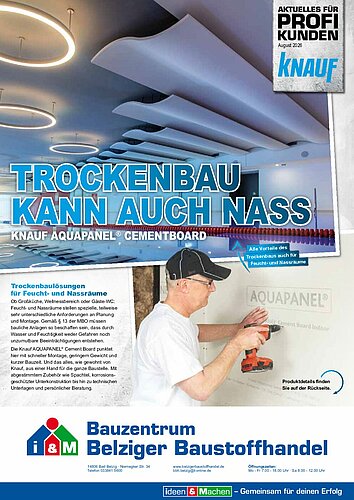 Titelseite: Knauf Gips - Profiangebote im August