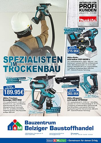 Titelseite: Makita – Profiangebote im Januar