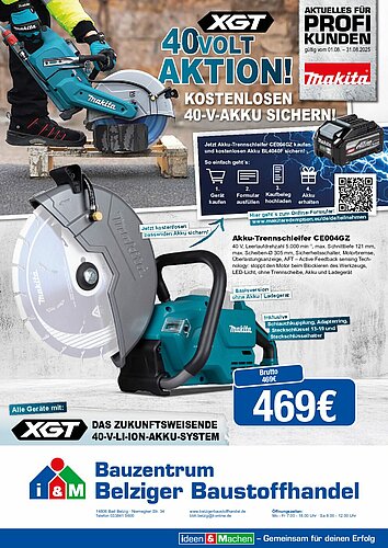Titelseite: Makita – Profiangebote im August